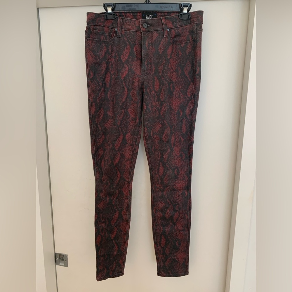 Paige Hoxton Ultra Skinny Jeans in Red
